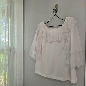VINTAGE Lane Bryant Ruffle shirt - Size 18(?)